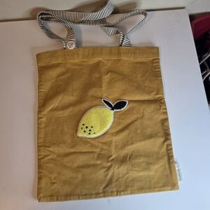 Yellow Lemon Embroidered Satchel